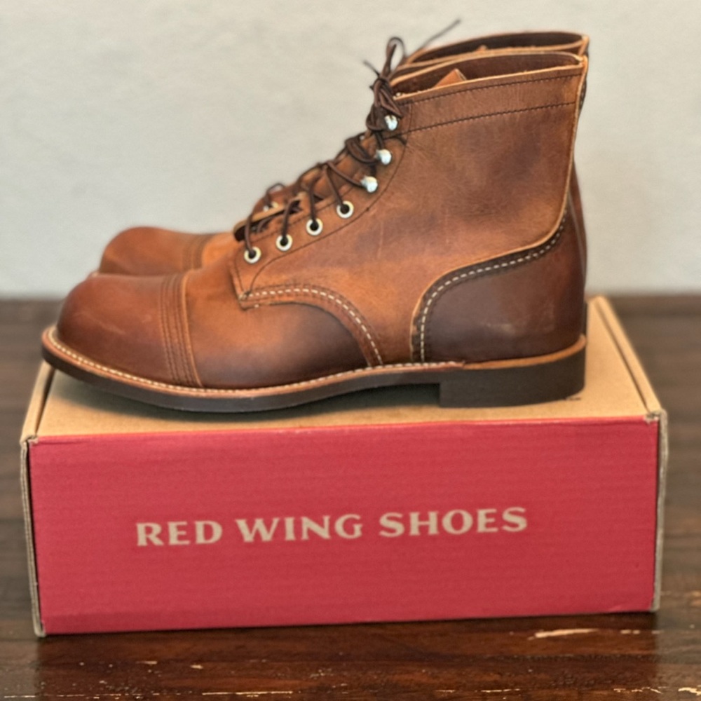 NEW RED WING BROWN LEATHER VINTAGE INSPIRED BOOTS MENS SIZE 10🔥🔥🔥 fits like 11